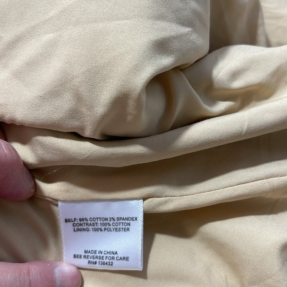 ModCloth Tan/Yellow Trench Coat Size L - Picture 8 of 8